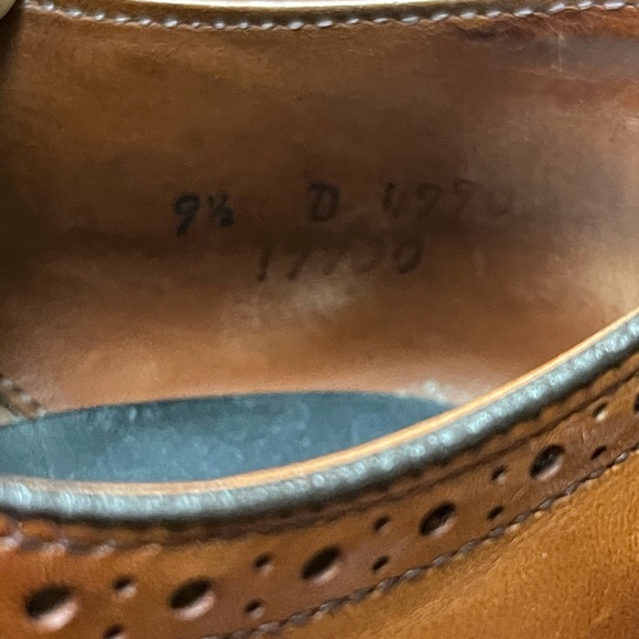 Allen Edmunds Bel Air Cognac Oxford Shoes Size 9.5 D - Picture 8 of 13